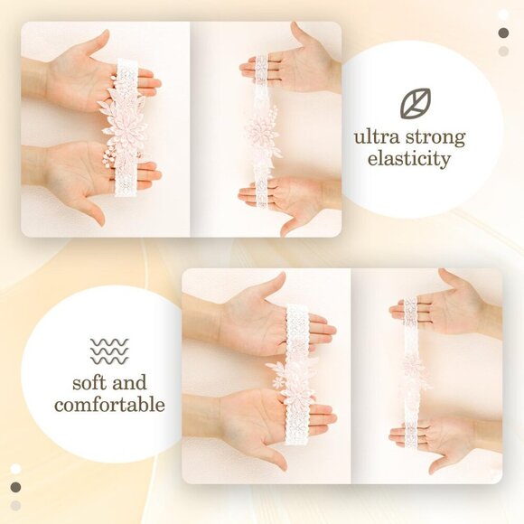 🆕Women Pink Garters Bride Wedding Garter Thigh Wedding Garter Set for Brid - Picture 3 of 6